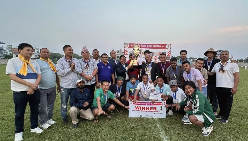 चौथो बिर्तामोड भेट्रान्स फुटबल प्रतियोगिताको उपाधि आयोजक सेतोलाई